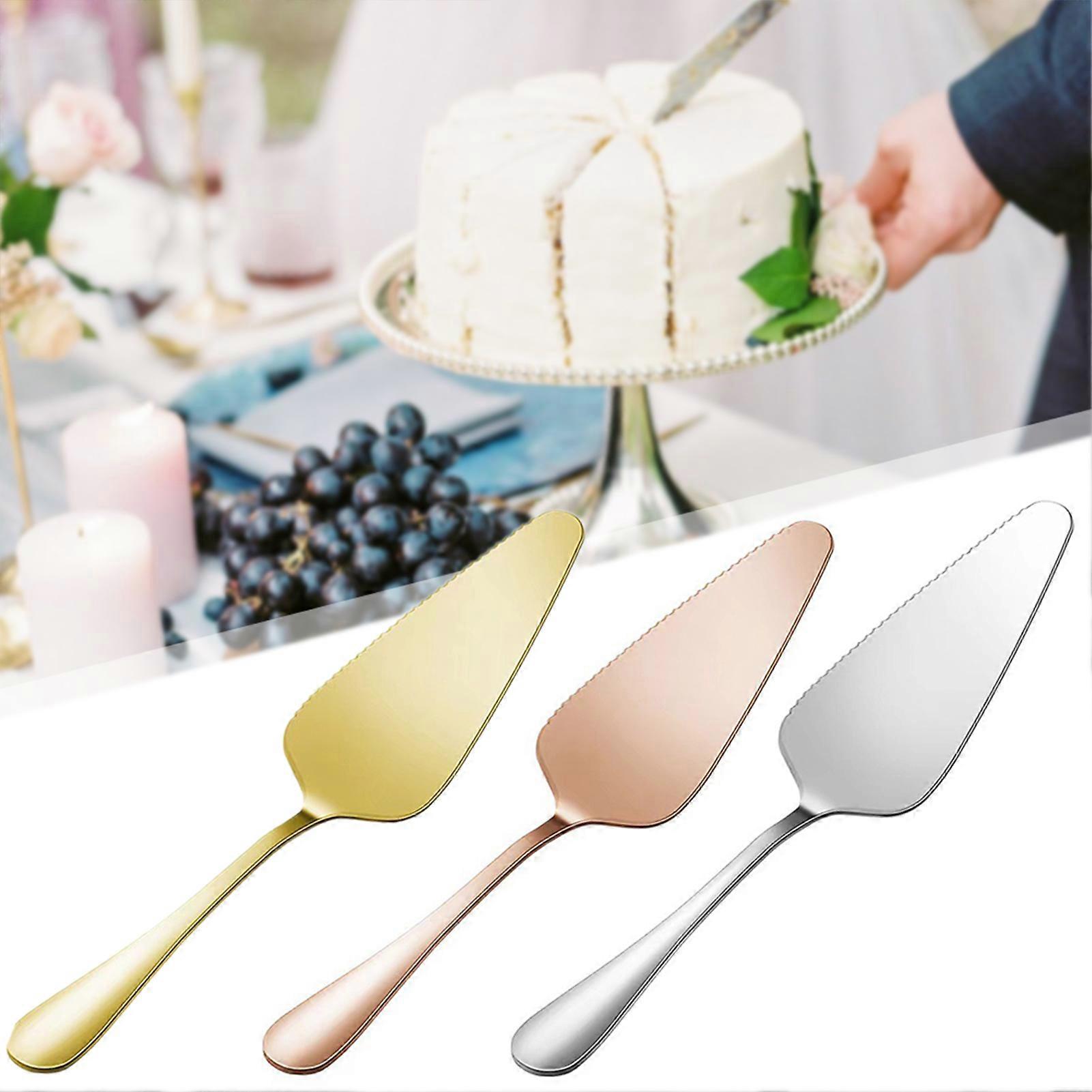 Stainless Steel Cake Shovel Long Handle Triangle-Shovel Multipurpose Pizza Cutter Spatula for Home Party