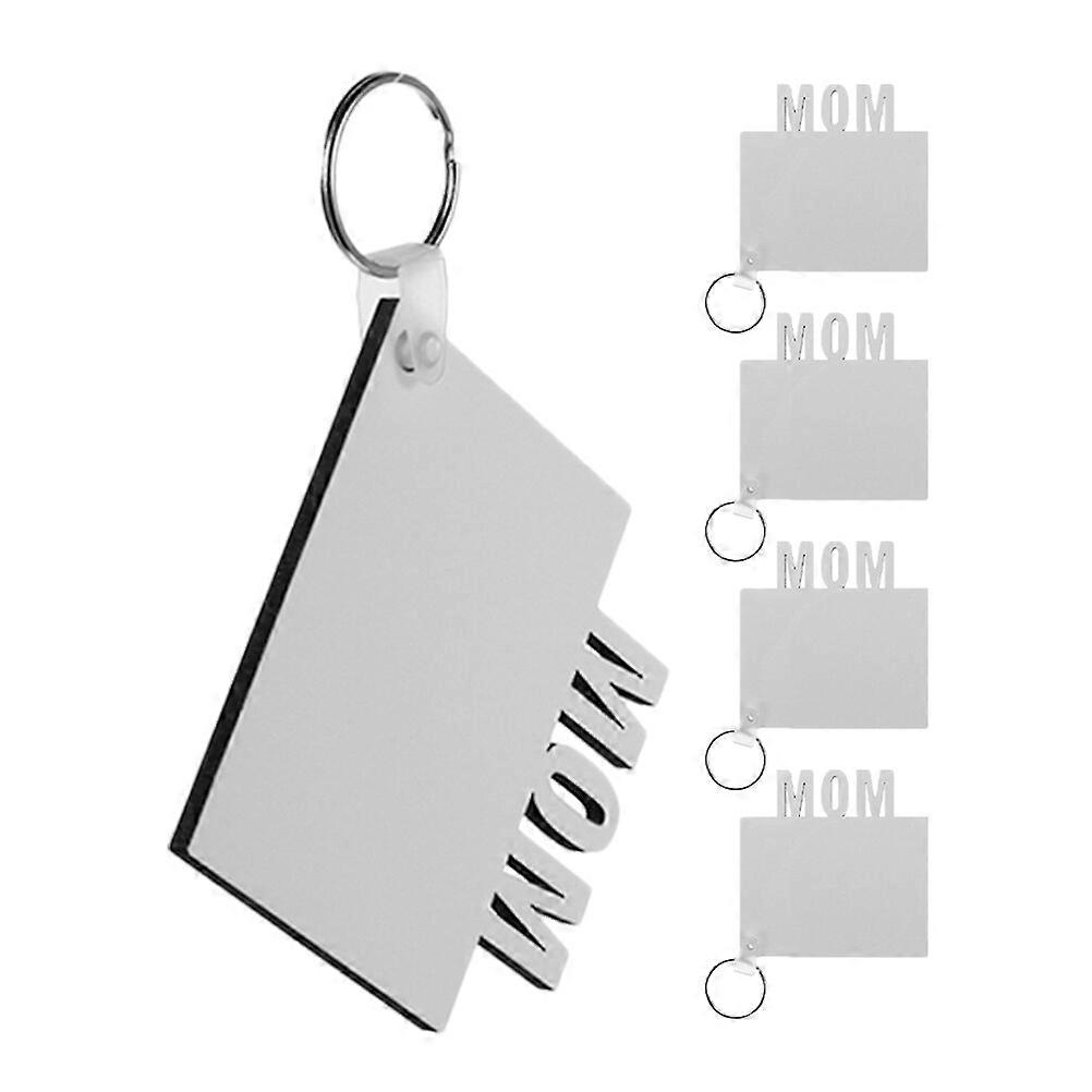 5pcs Sublimation Keychains Blanks Charm Key Ring Crafting Keychain Sublimation Blanks