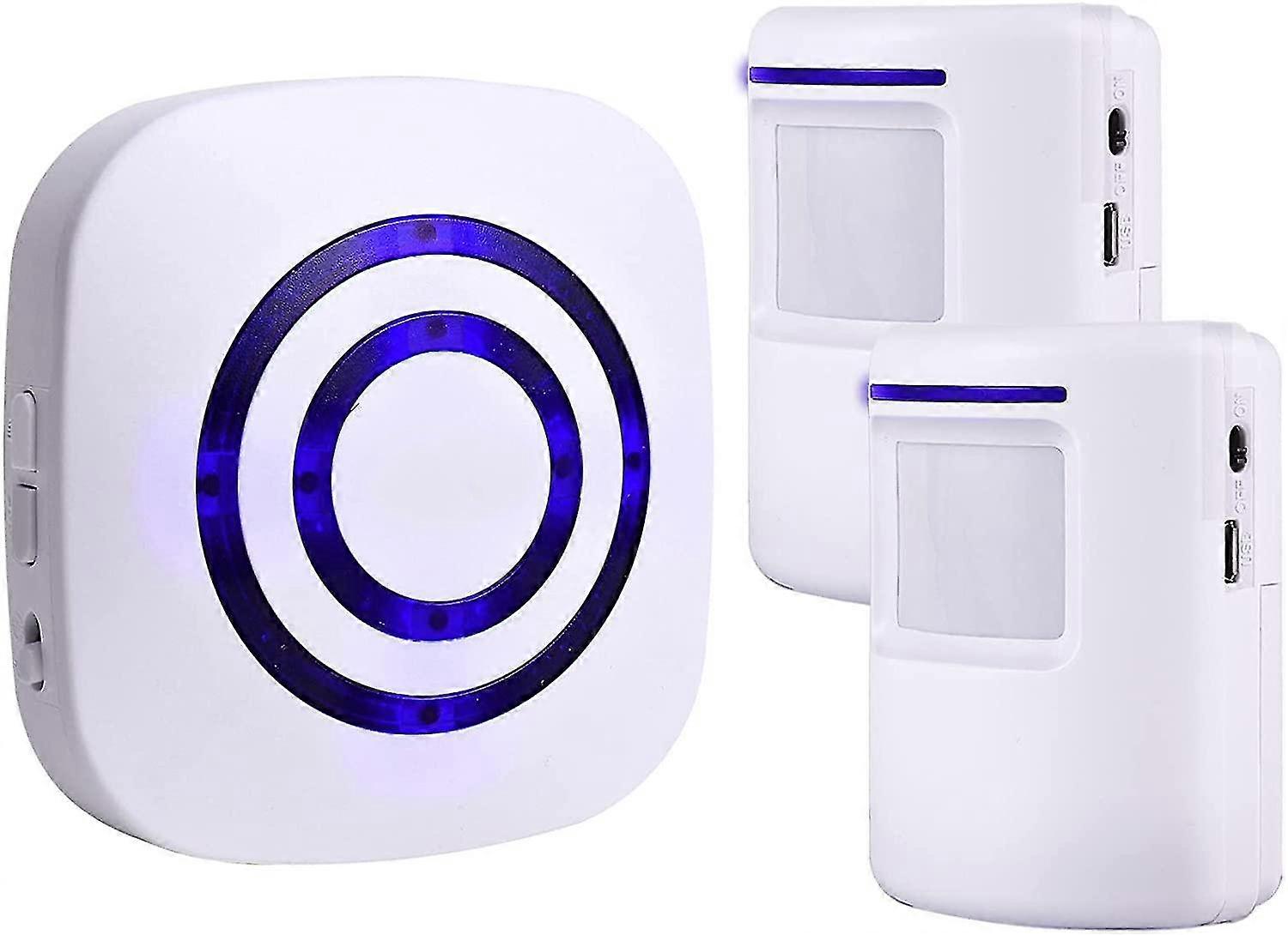 Motion Sensor Alarm System, Wireless Home Security Driveway Alarm Indoor, Motion Detector Alert With 2 Sensor And 1 Receiver -38 Chime Tunes