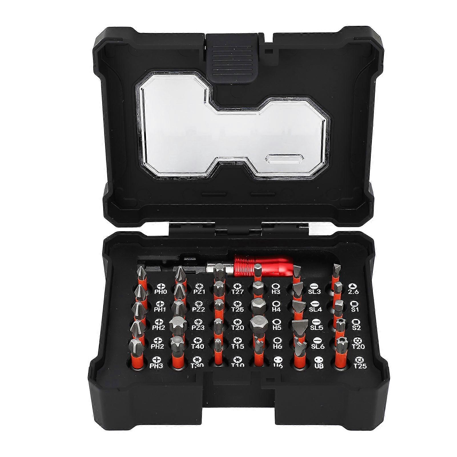 31Pcs S2 Alloy Steel Multi-Function Screwdriver Bit Set for Home and Car Electronics Repair