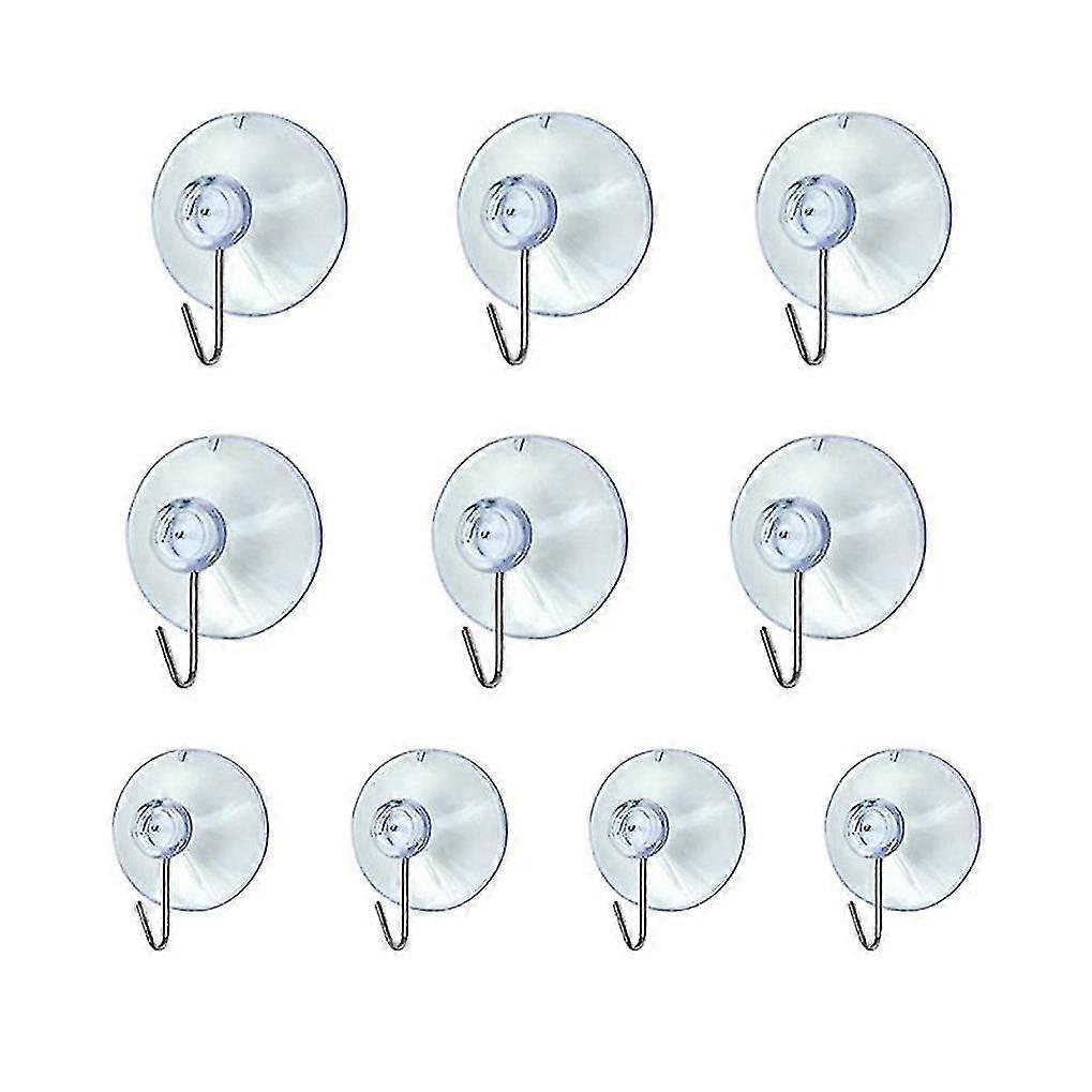 10 Windows Transparent Suction Cup Suction Cup Hook Clothes Jacket Metal Hook