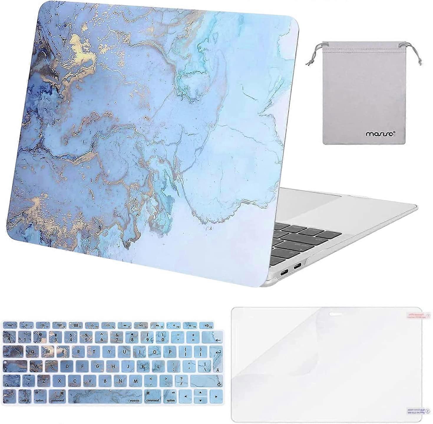 Water Blue Marble Συμβατό με MacBook Air Θήκη 13 ιντσών 2022 2021 2020 2019 2018 M1 A2337 A2179 A1932 Retina Touch ID, πλαστικό σκληρό κέλυφος & μπρελόκ