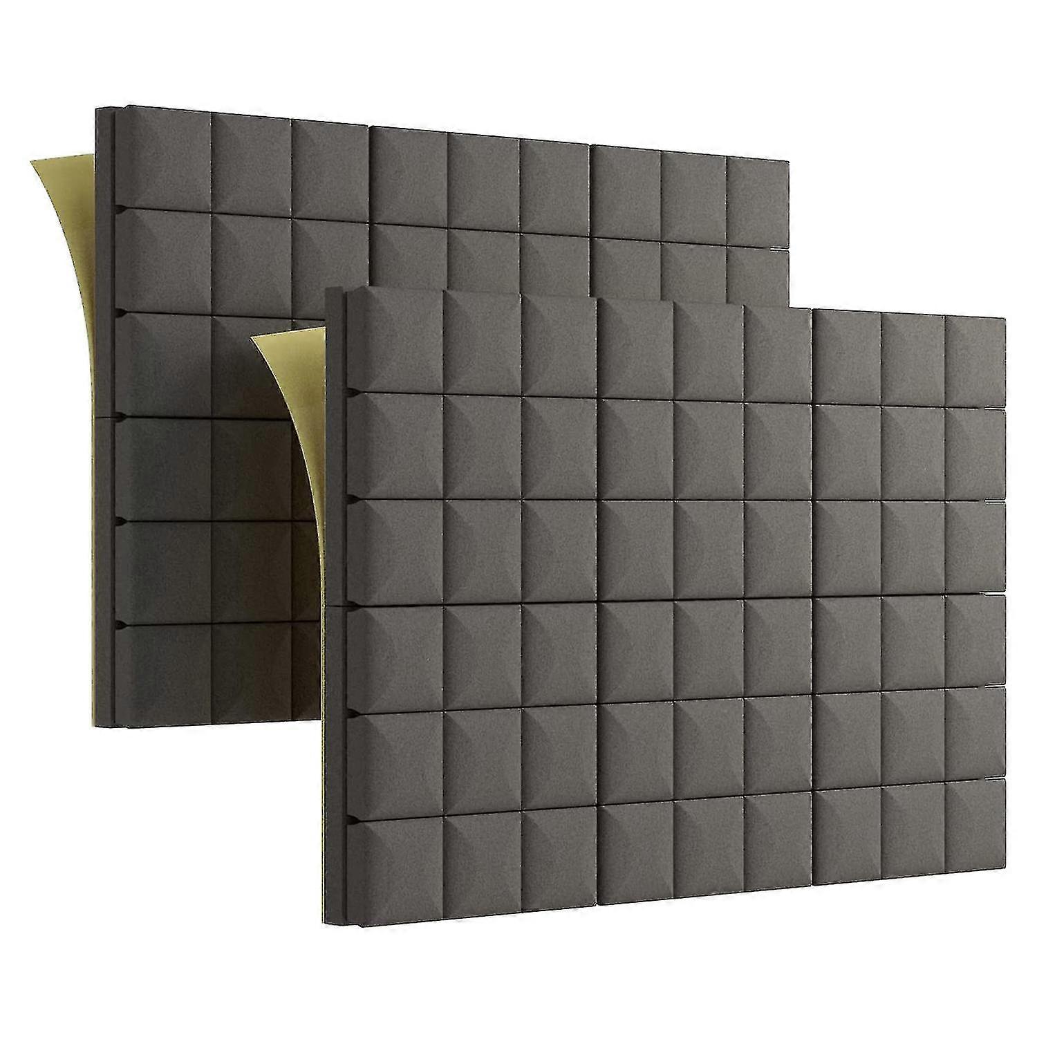 12pcs Adhesive Acoustic Foam Panels Sound Proof Foam Panels 2 X12 X12inch Sound Insulation Foam,9 B