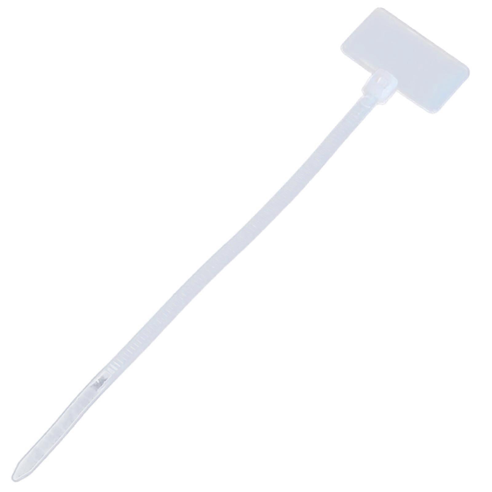 100 Pcs Write on Tags Wire Zip Ties Cable Mark Tags Plastic Power Marking Label