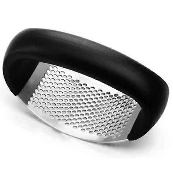 Vitlkspress i stl - Garlic press - Svart