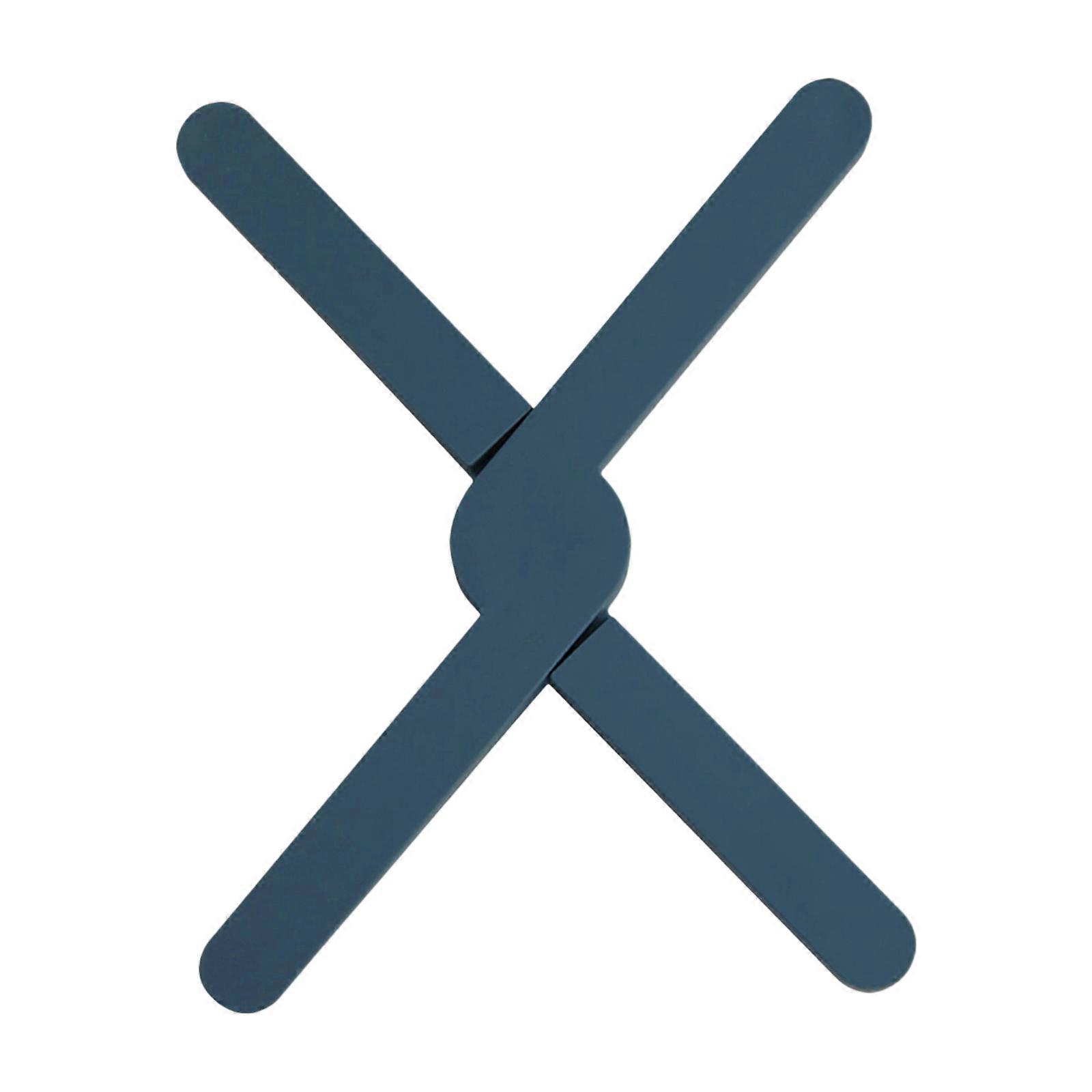 Dark blue silicone mat foldable insulation mat dining