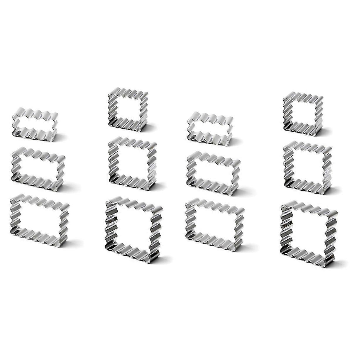 Blessing Frame Cookie Mold Wave Rectangular Cookie Cutter Wedding Fondant Cake Decoration Baking Mo