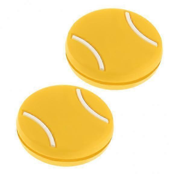 4x2 Pack Tennis Squash Racket Vibration Dampeners Shock Absorber Damper Yellow