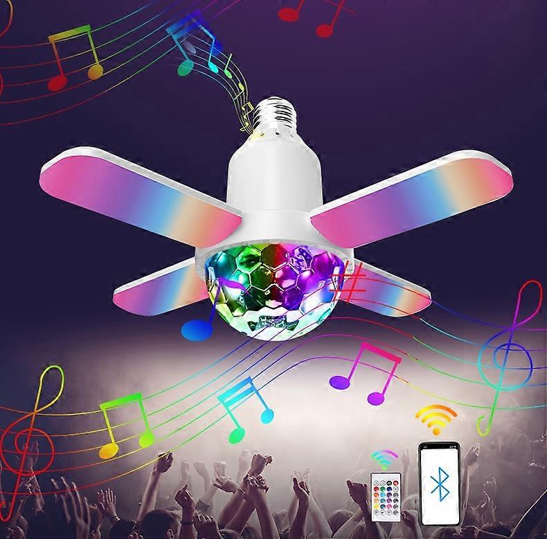 Bluetooth Light Bulbs Party Speaker , Color Changing Light Bulb 50W Wireless Lights Rotating E27 Scr