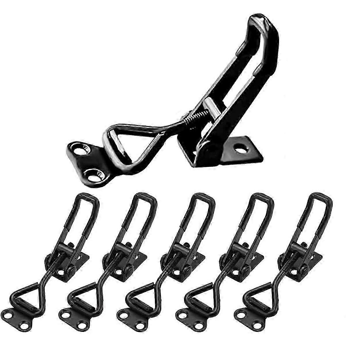 6 Pack Toggle Clamp Latch 100KG Holding Capacity 4001Pull Latch Clamps,Adjustable Quick Release Hasp