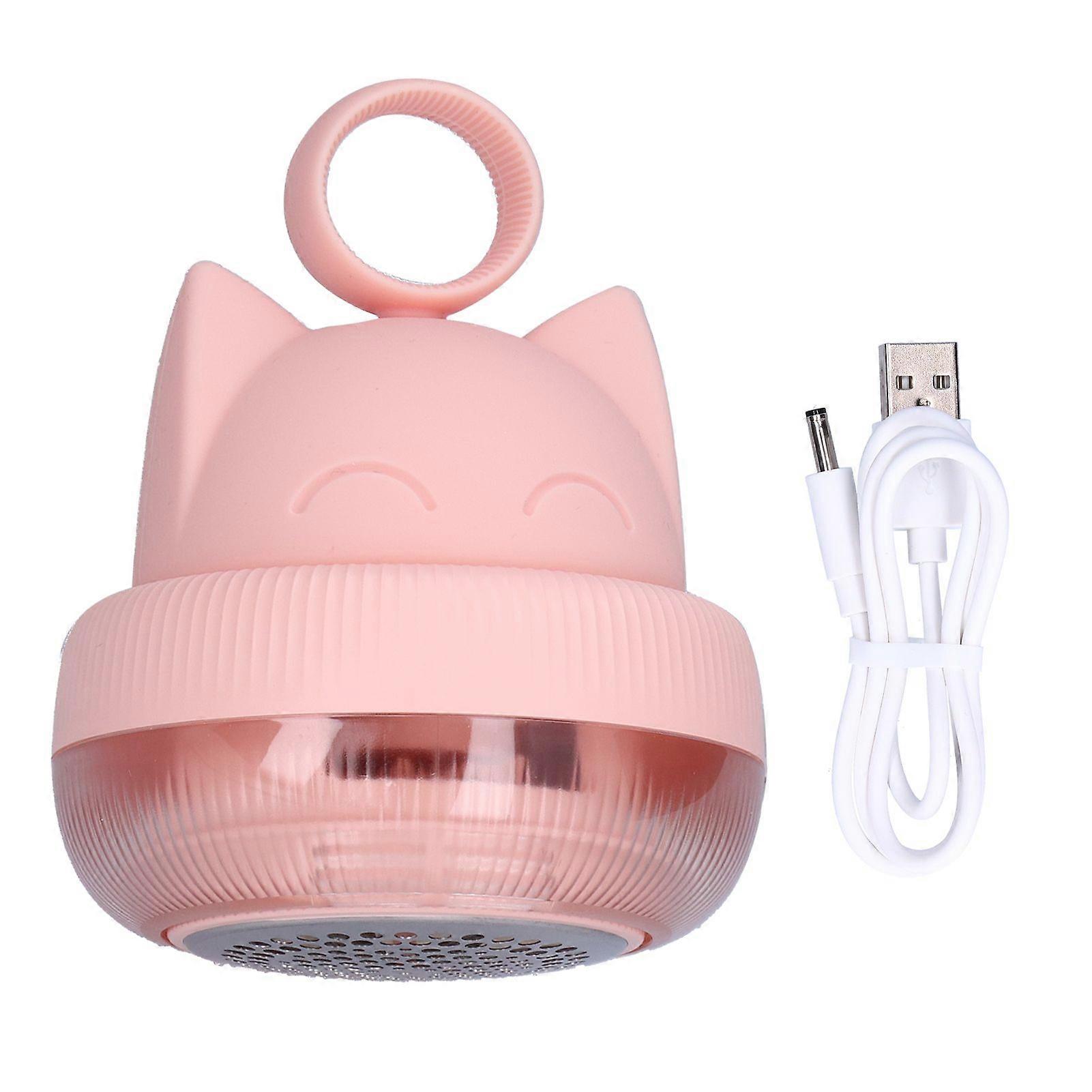 Fabric Shaver USB Charging Ergonomic Cat Head Shape Protective Box Design Nonslip Portable Lint Remover for Sweater Woolen Coat