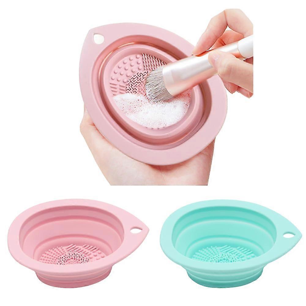 Silicone Makeup Brush Cleaner Tool, Foldable Design, Portable Washing Gadget for All Brush Sizes
