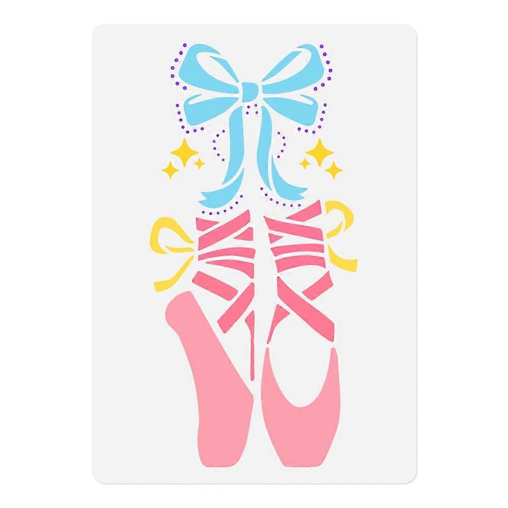 1pc PET Hollow Out Drawing Painting Stencils for DIY Scrapbook Photo Album Dance Shoes 297x210mm
