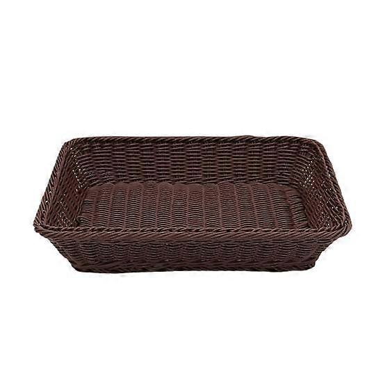 Storage Basket Versatile Tasteless Eco-friendly Rattan Rectangular Picnic Basket for Supermarket