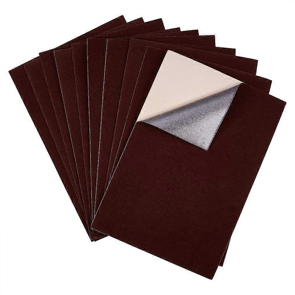 20PCS VelvetFabric Sticky Back Adhesive Back Sheets A4 8.3"x11.8" Coconut Brown Durable Fabric Sheet Multi-Purpose Ideal for Art and Craft Making