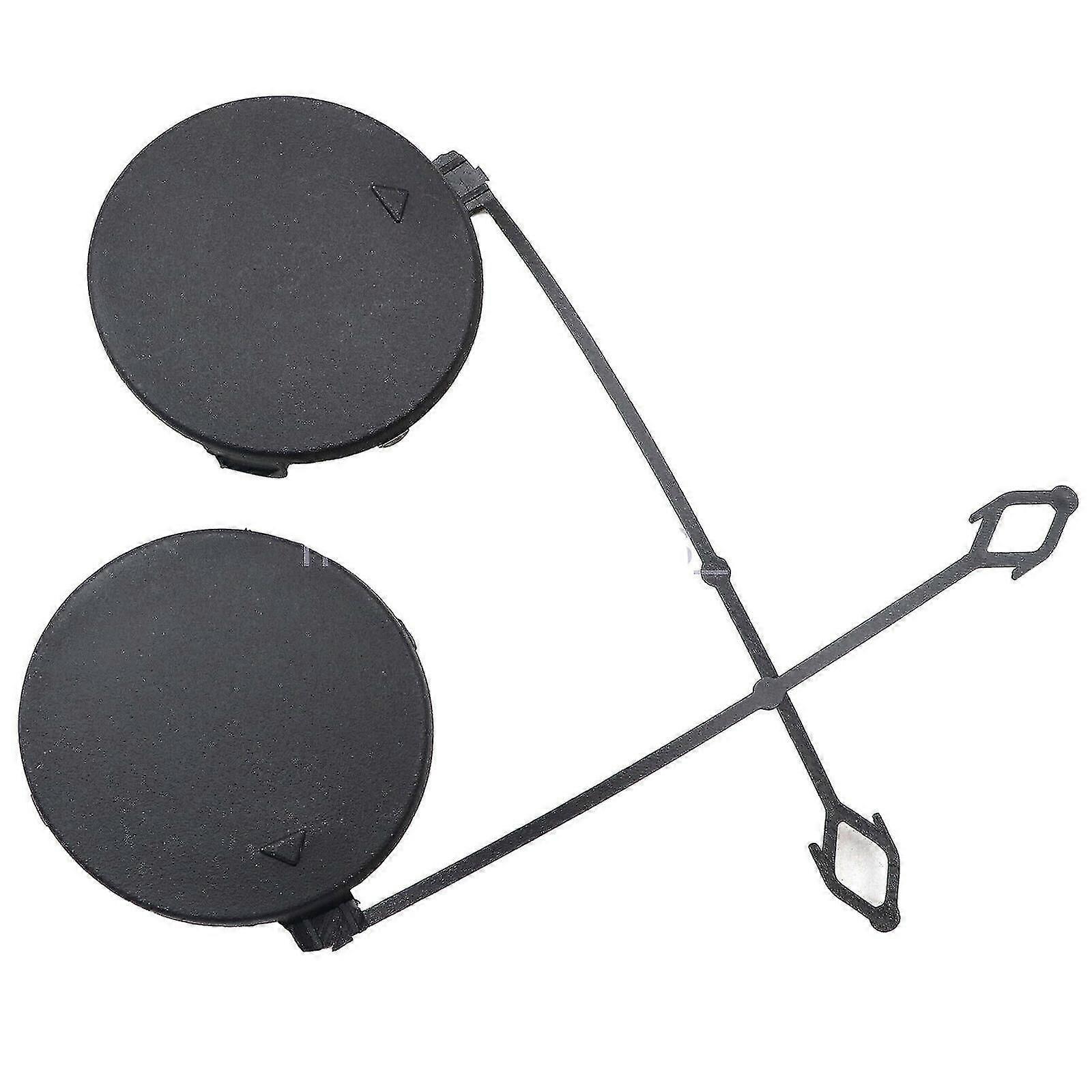 Pair Front Bumper Tow Hook Eye Cover Caps Fit For X5 E70 2007-10 Newblack2pcs