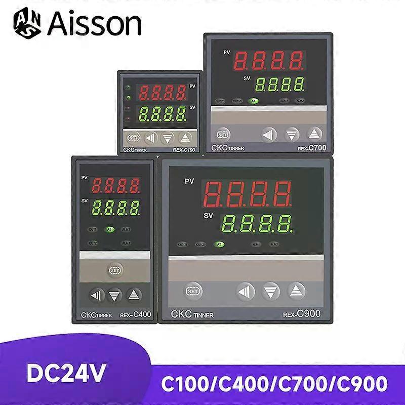 Fsw DC24V PID Temperature Controller Digital Display Thermostat SSR Relay Output REX C400 C700 C900 K E J PT100 CU50