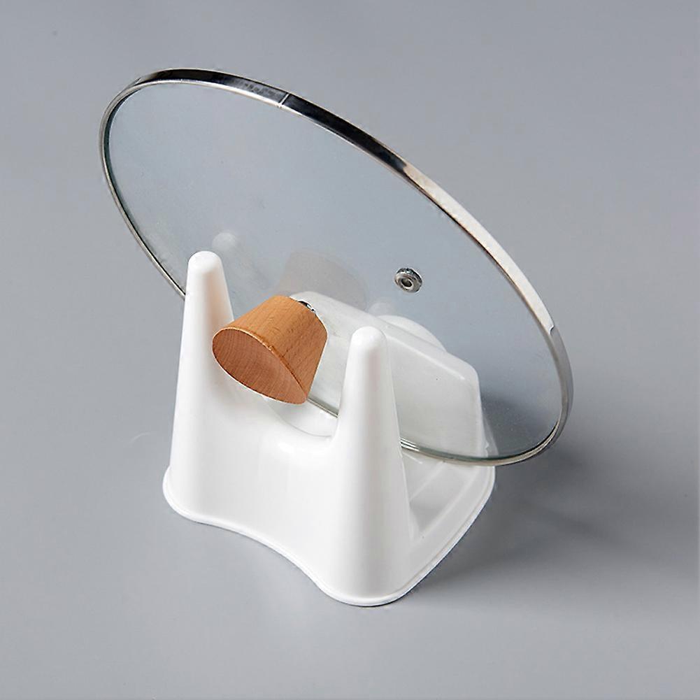 Multifunctional Pot Cover Kitchen Knife Storage Rack (White)