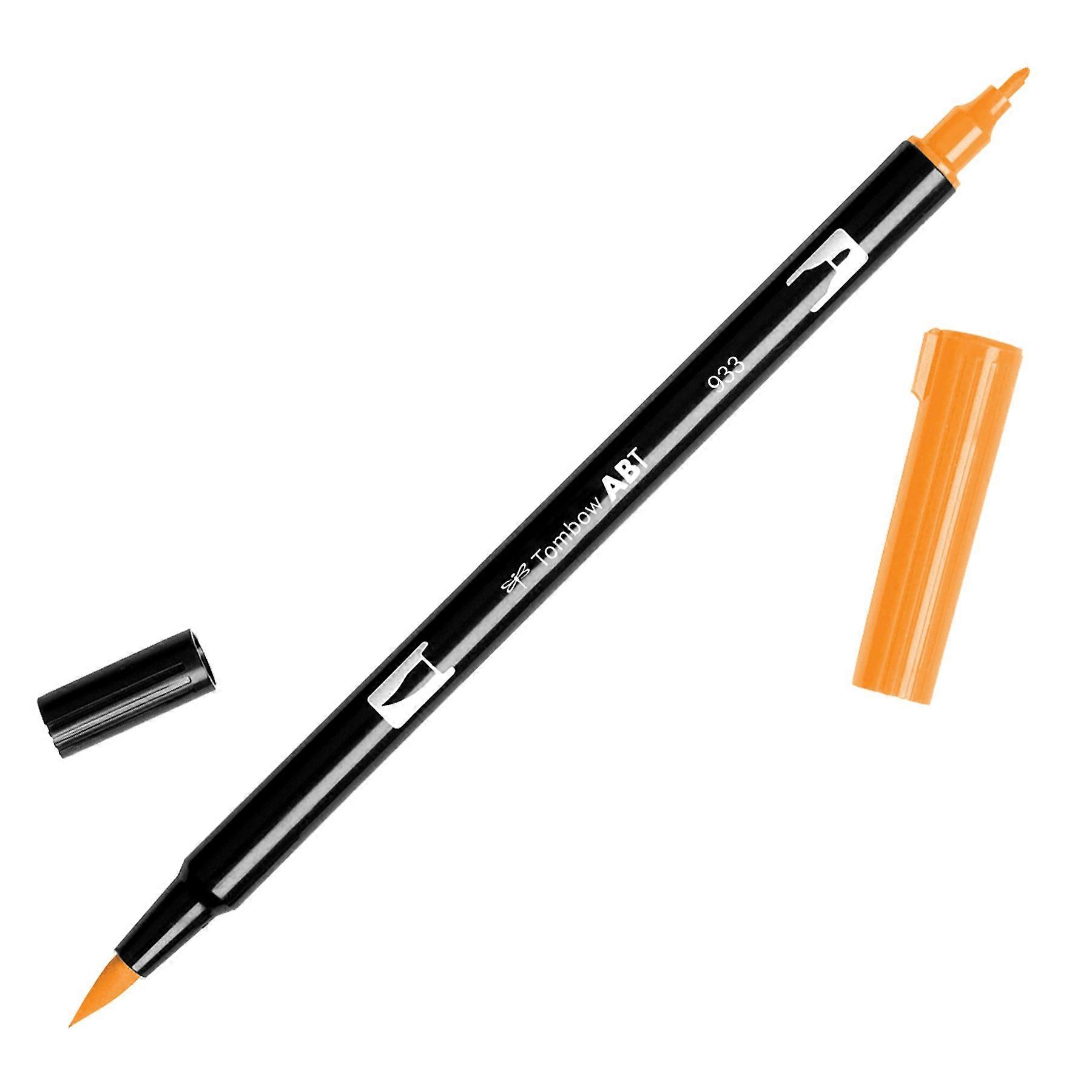 Dual Brush Art Marker - 933 Orange Professional Drawing Pen for Illustrations, Sketching and Calligraphy