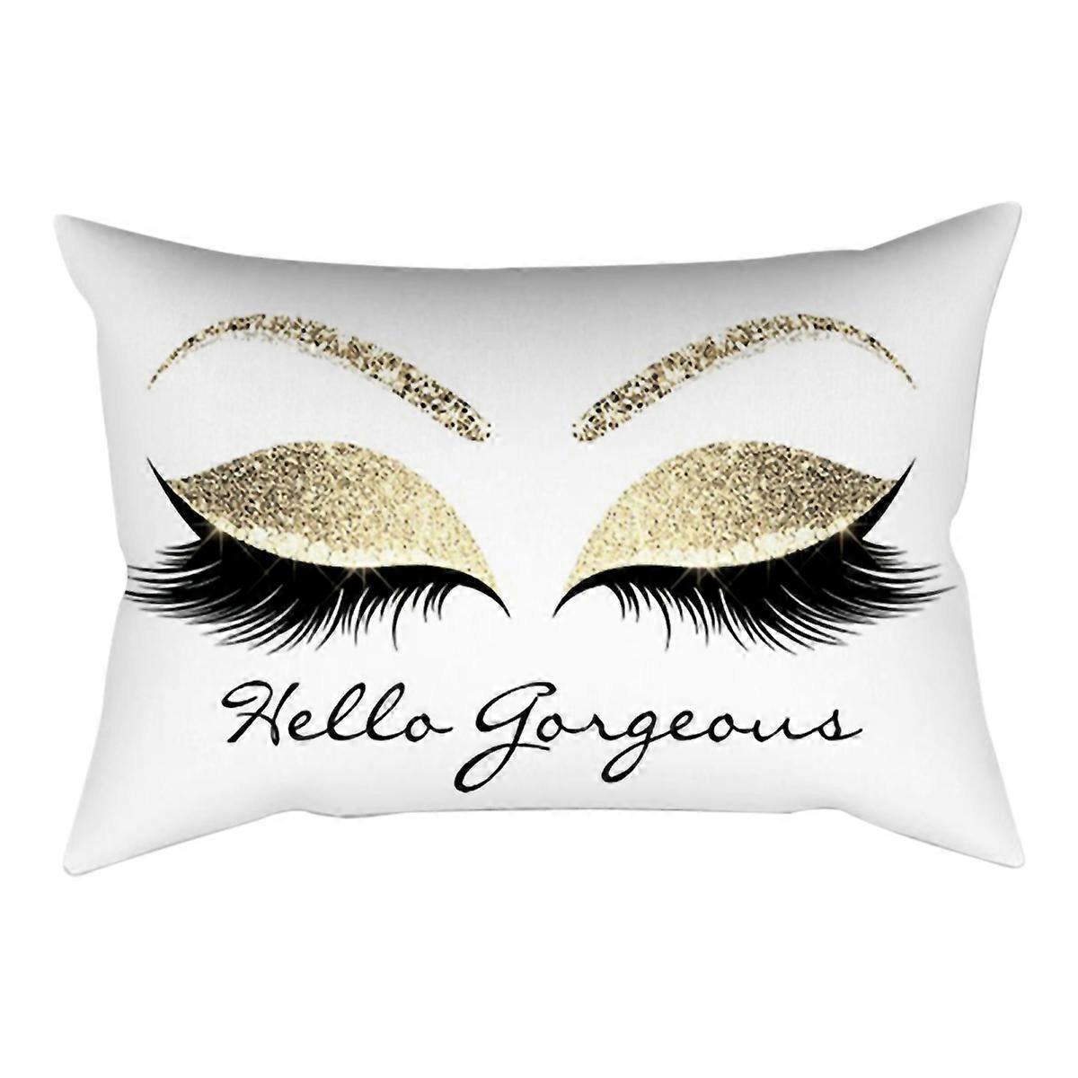 Eyelash Pattern Pillow Cover, Home Decoration, 30x50cm