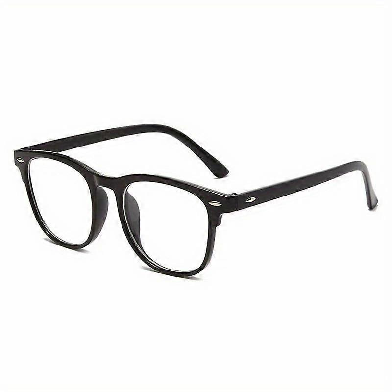 Anti-blue Light Glasses Women Fashion Transparent Computer Glasses Frame Retro Men Large Frame Anti-blue Light Retro Ultra-light Plane Surface