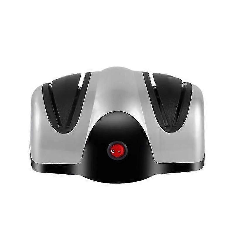 Electric Knife Sharpener, Two Level Sharpener, Black/silver, Material: Abs Plastic