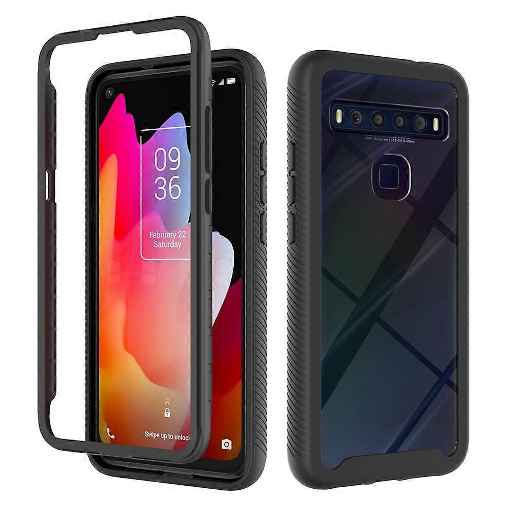 For TCL 10L Starry Sky Solid Color Series Shockproof PC + TPU Case