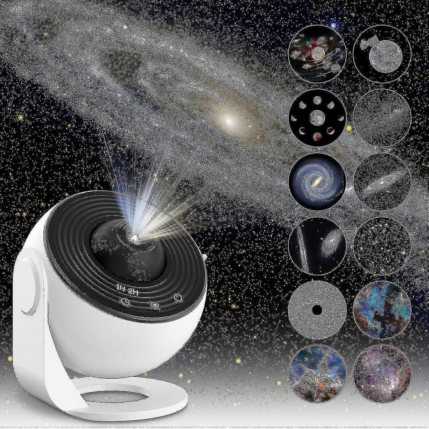 Planetário Star Projector, Galaxy Projector, Realrealista Starry Sky Luz Noturna Com 12 Discos de Filme, Sistema Solar Constelação Lua Para Crianças Quarto L