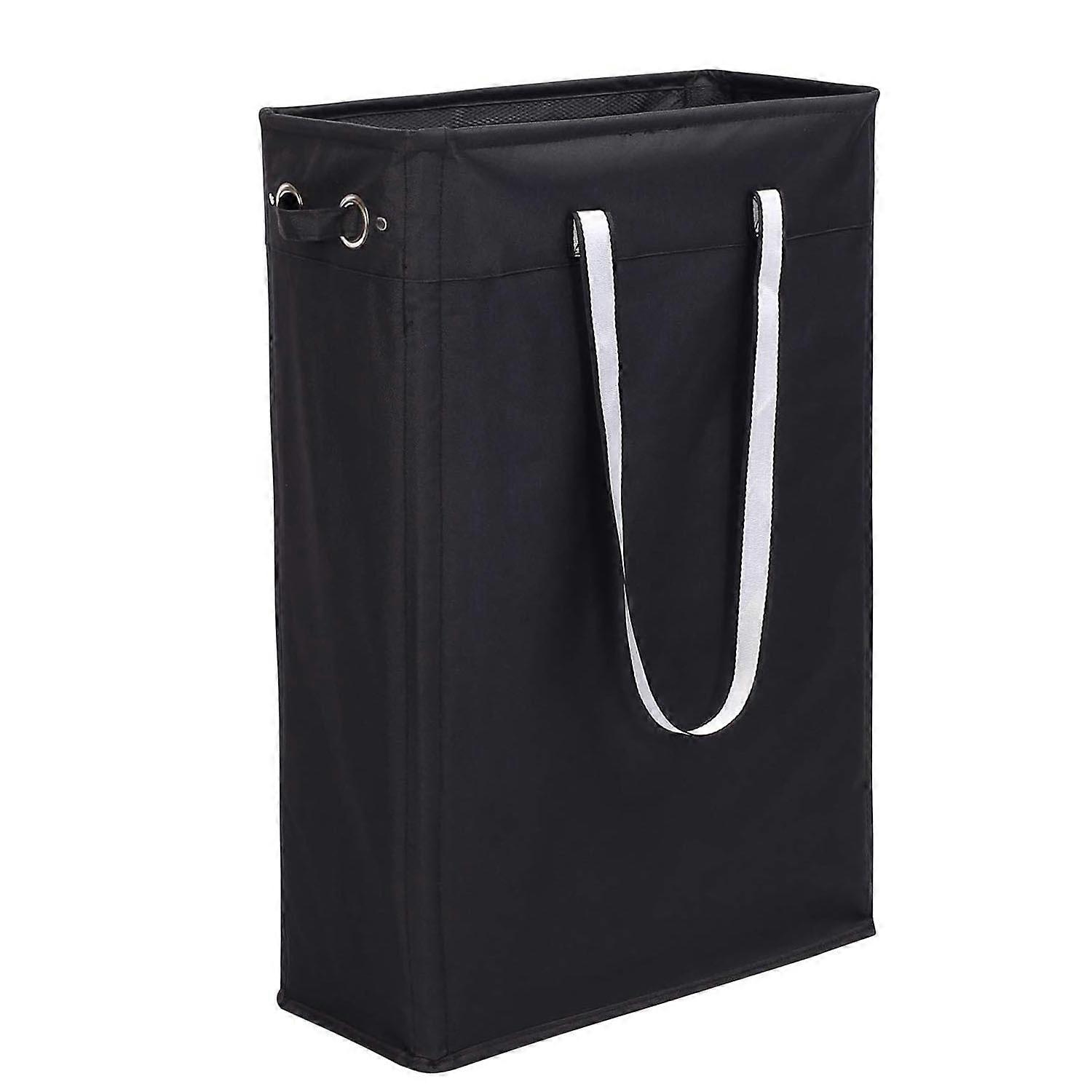 Tall & Slim Collapsible Laundry Basket with Soft Handle for Laundry and Travel 24"