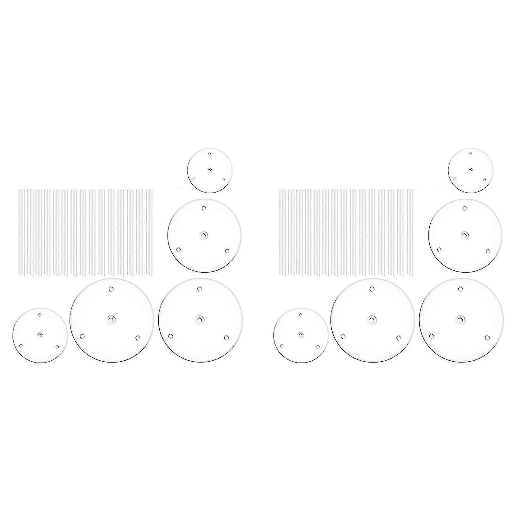 2x kakkulautanen, 5 kakku D, (9/12/16/20/20 cm), 15 tapilla