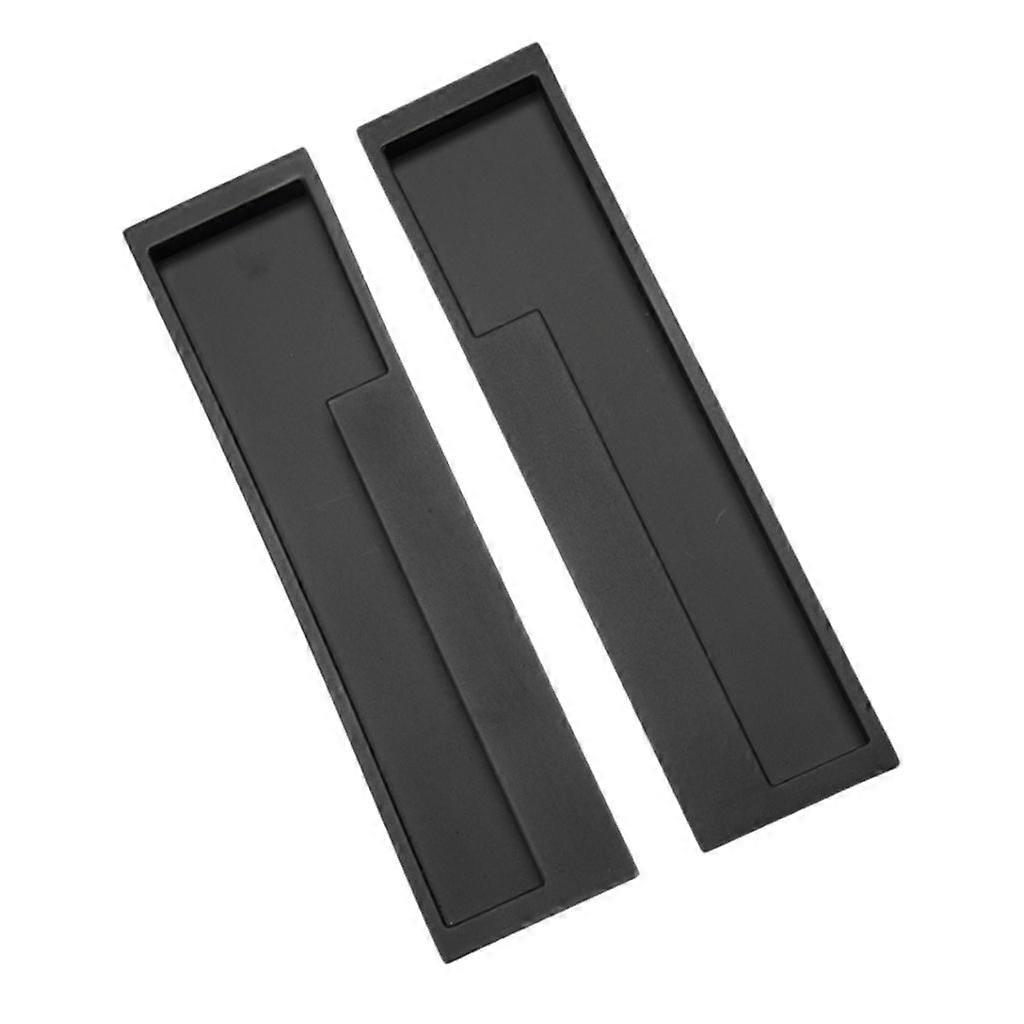 2x Zinc Alloy Cabinet Flush Pulls Recessed Sliding Door Handles Sliding Finger