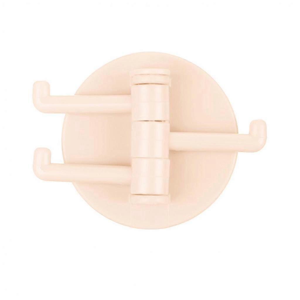 1PC Universal Plastic Towel Hook 3-Split Rotating Holder Bathroom Door Back Hanger