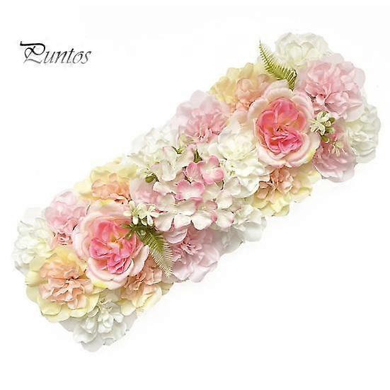 Simulated Flowers Combo Artificial Flowers in Rows Realistic Faux Silk Flowers with Back Frame for DIY Wedding Arch Backdrop Party Decor