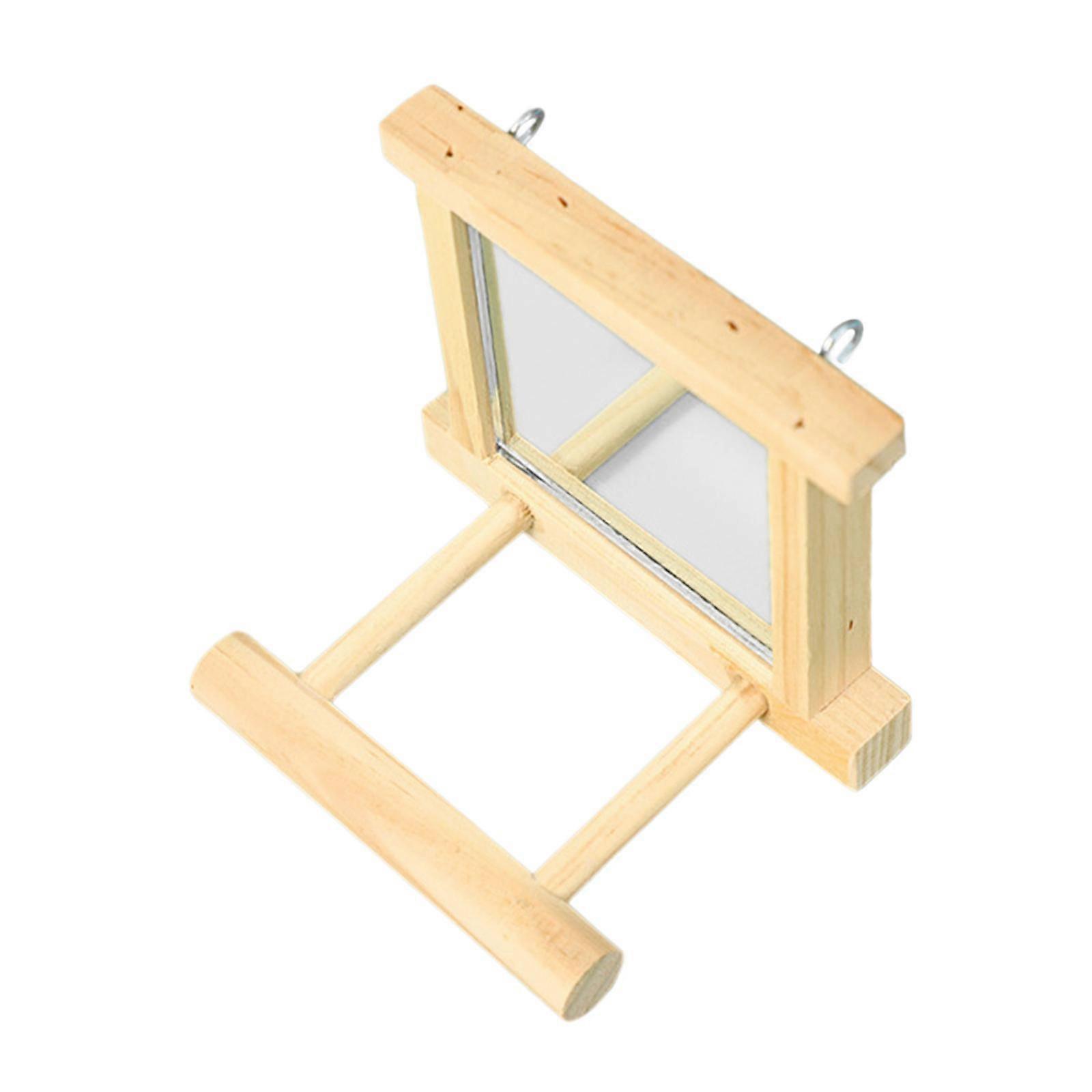 Miroirs d’oiseau en bois Perroquet jouets de jeu interactifs pour perruches inséparables canars