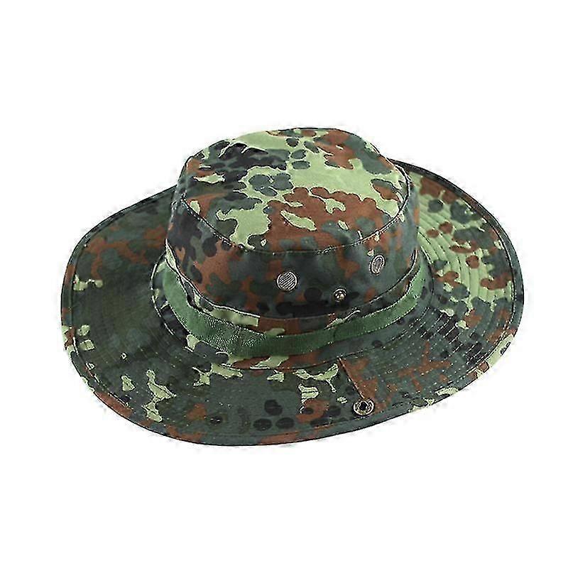 Unisex Outdoor Hiking Cap with Camouflage Pattern Tactical Airsoft Sniper Boonie Hat for Hunting and Fishing