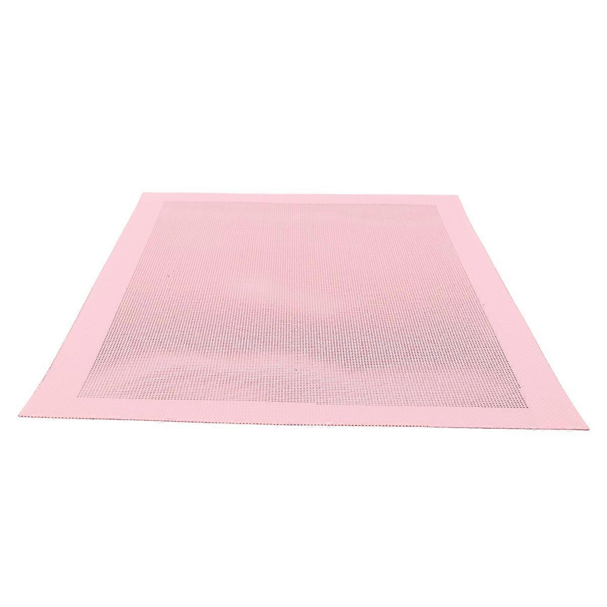 Perforated Baking Mats,2PCS Pink Silicone Mat for Half Sheet,Non-Stick Reusable Oven Liners for Making Bread/Pastry