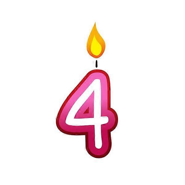 Iron-on patch Number of candles 4