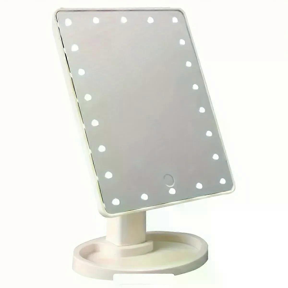 Miroir de maquillage à LED, 1 pièce, miroir de table, simple face, portable, avec rangement rotatif et léger