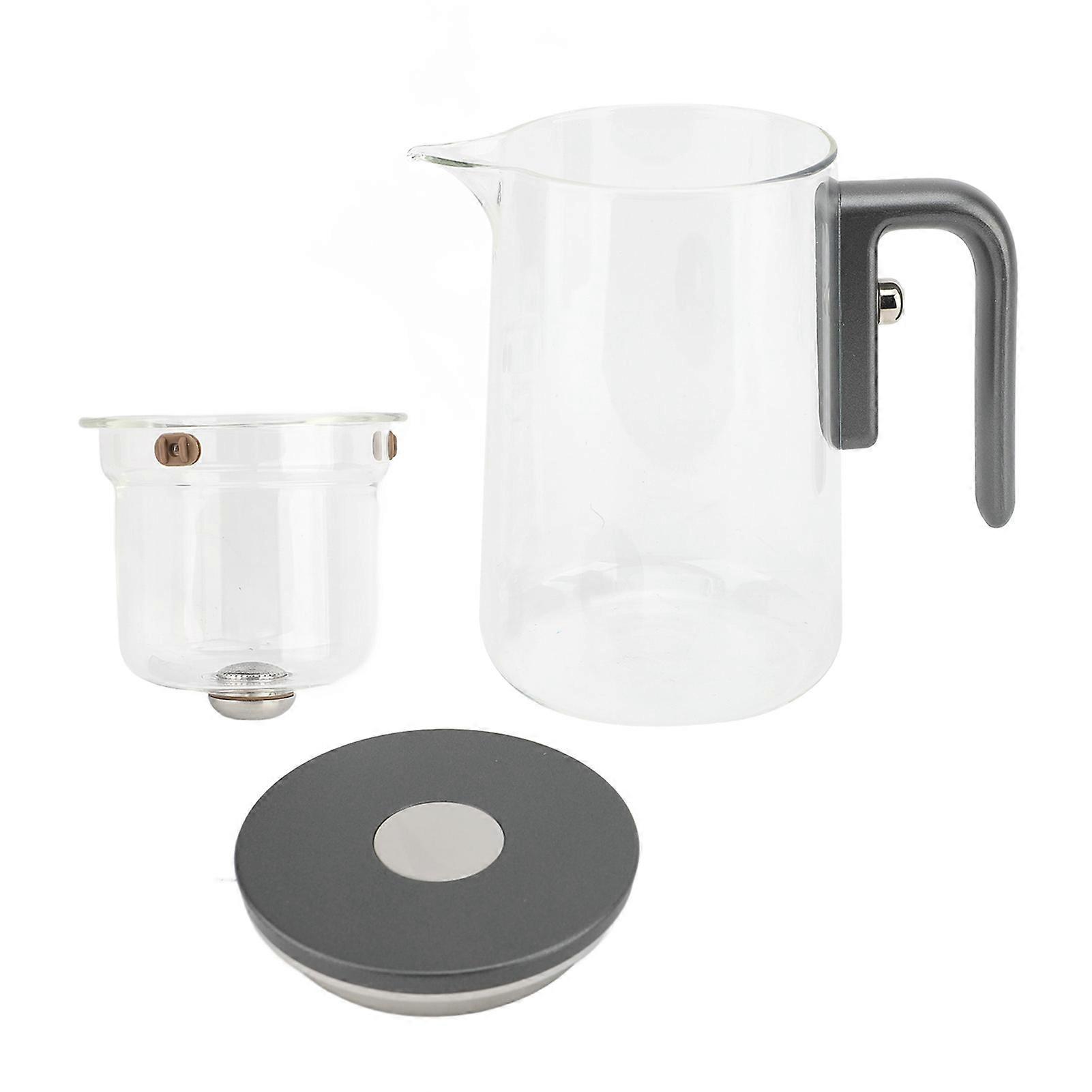 800ml Clear Removable Glass Teapot with Water Separation and Pressure Control for Home and Restaurant
