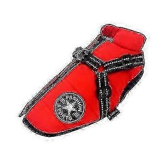 Large Pet Dog Jacket With Harness Winter Warm Dog Clothes Waterproof