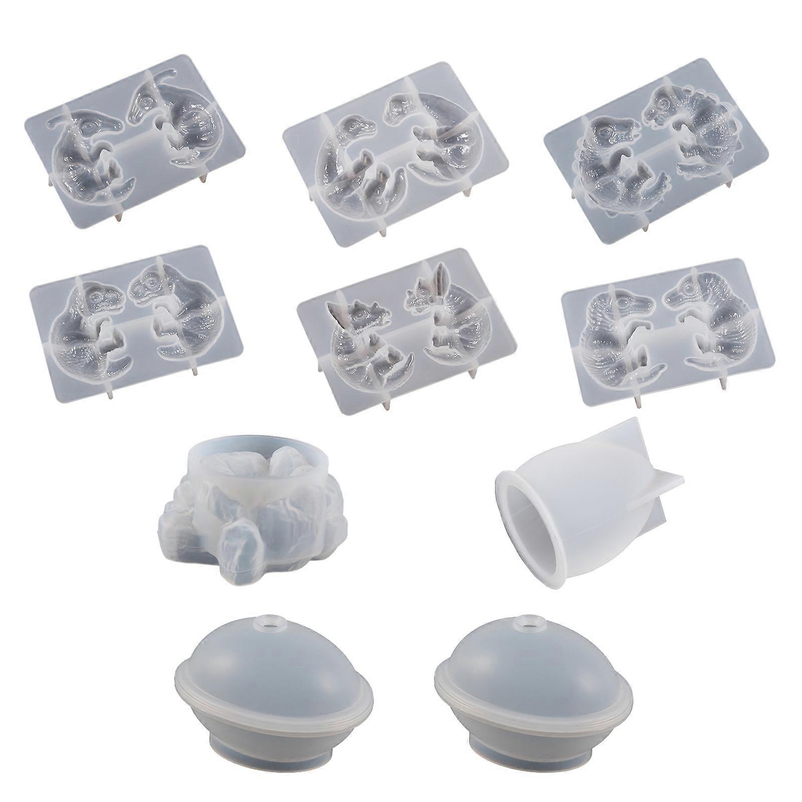 Epoxy Resin Moulds Resin Ornaments Molds Dinosaur Egg Shaped Resin Casting Mould Silicone Material Hand-Making Tools