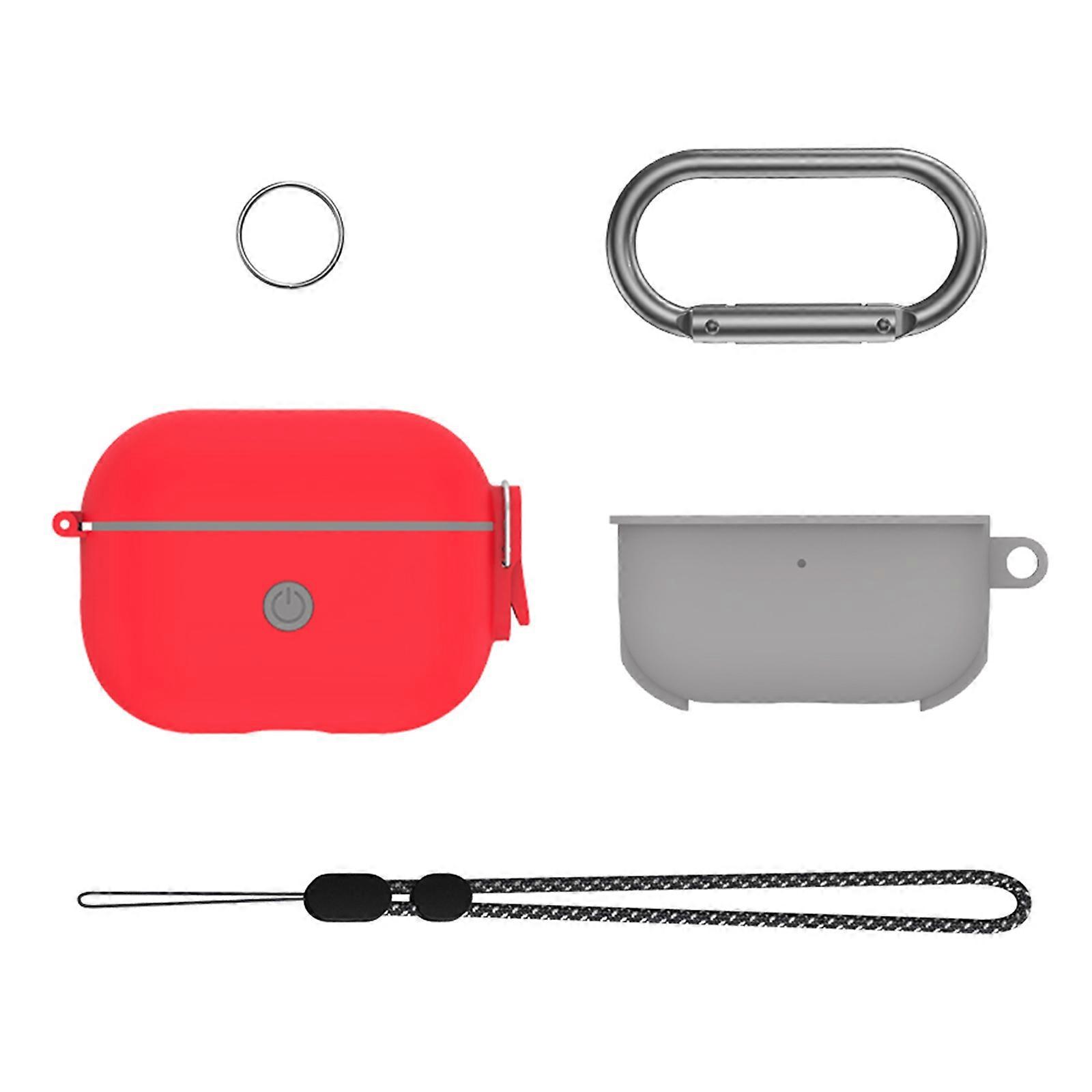 Protective Carrying-Case Shockproof-Suitable for AirPods Pro 2 Earphone Dustproof Protector Washable Charging Box Sleeve Red