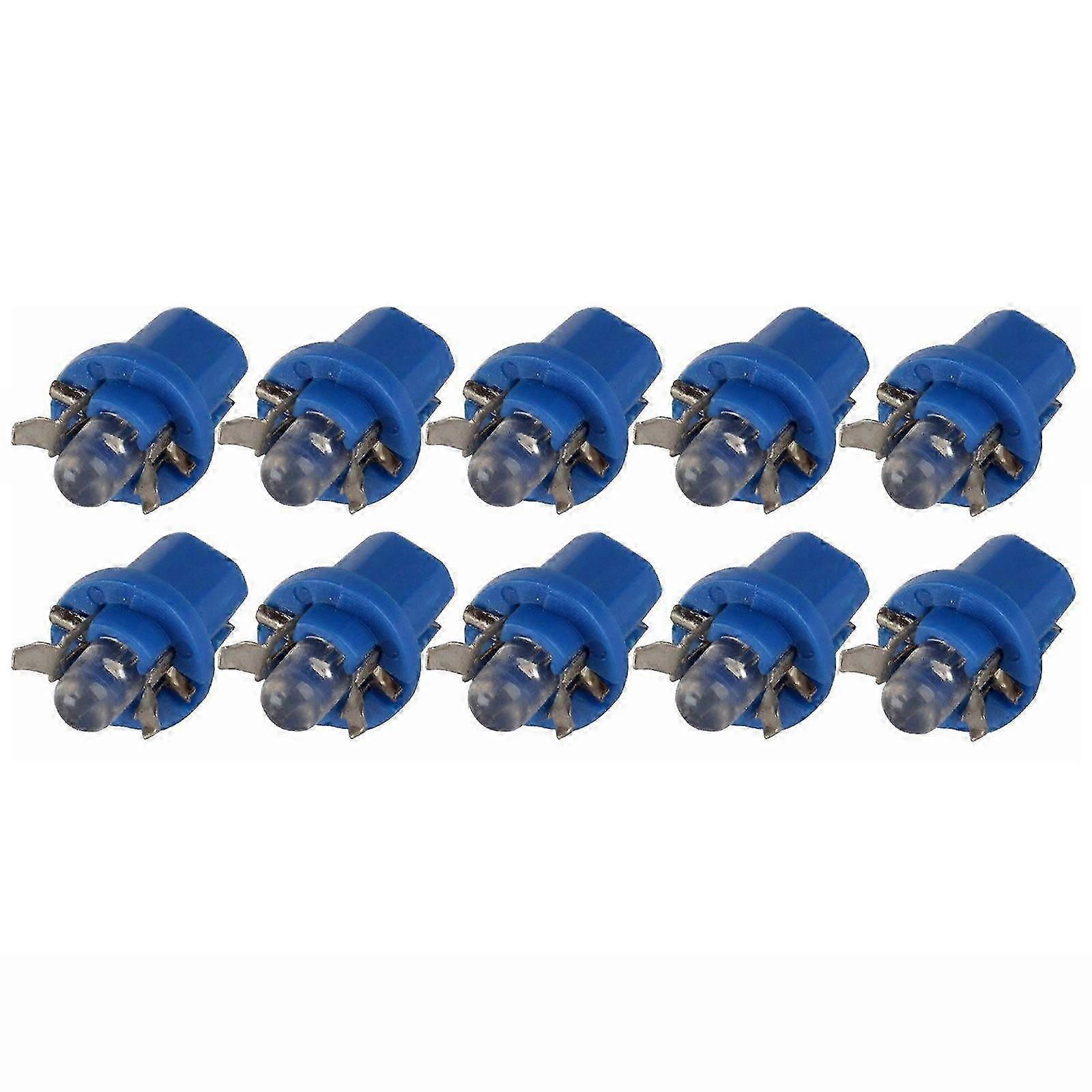 10Pcs Car Dash Instrument Base Light Lamp T5 B8.5D LED Instrument Light Car Wedge Dashboard Bulb DC