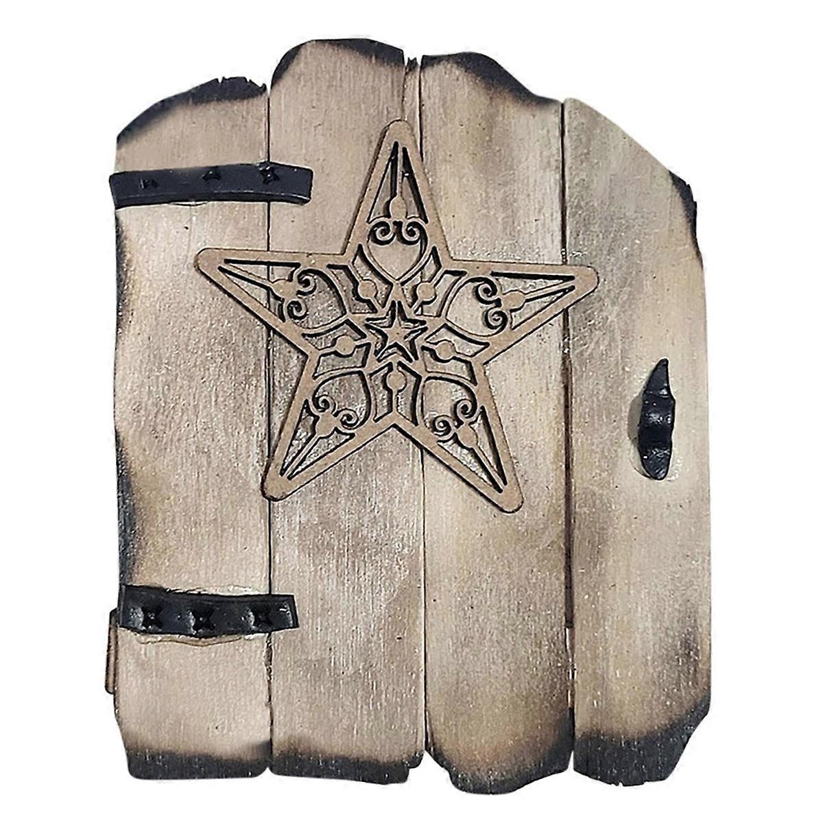Pentagram Miniature Tree Door Outdoor Miniature Tree Decoration Door