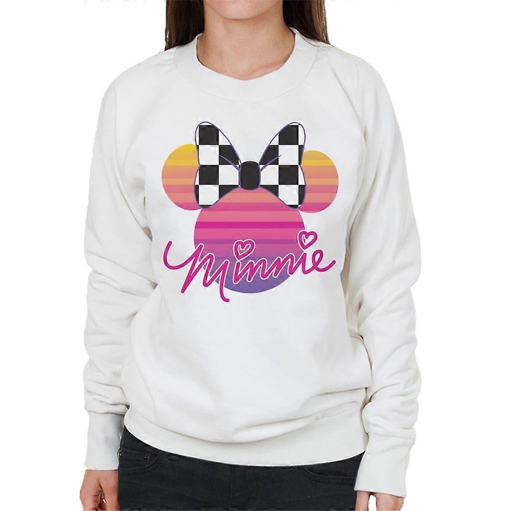 Disney Minnie Mouse Retrowave Head Women's Sweatshirt