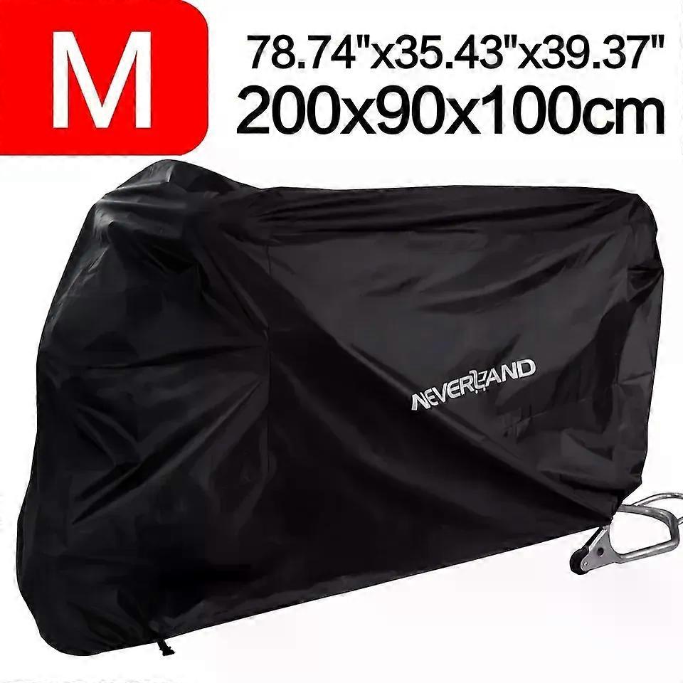 con NEVERLAND Copertura Moto Impermeabile Copertura Moto Pioggia Polvere Protector M Size Nero Con Custodia