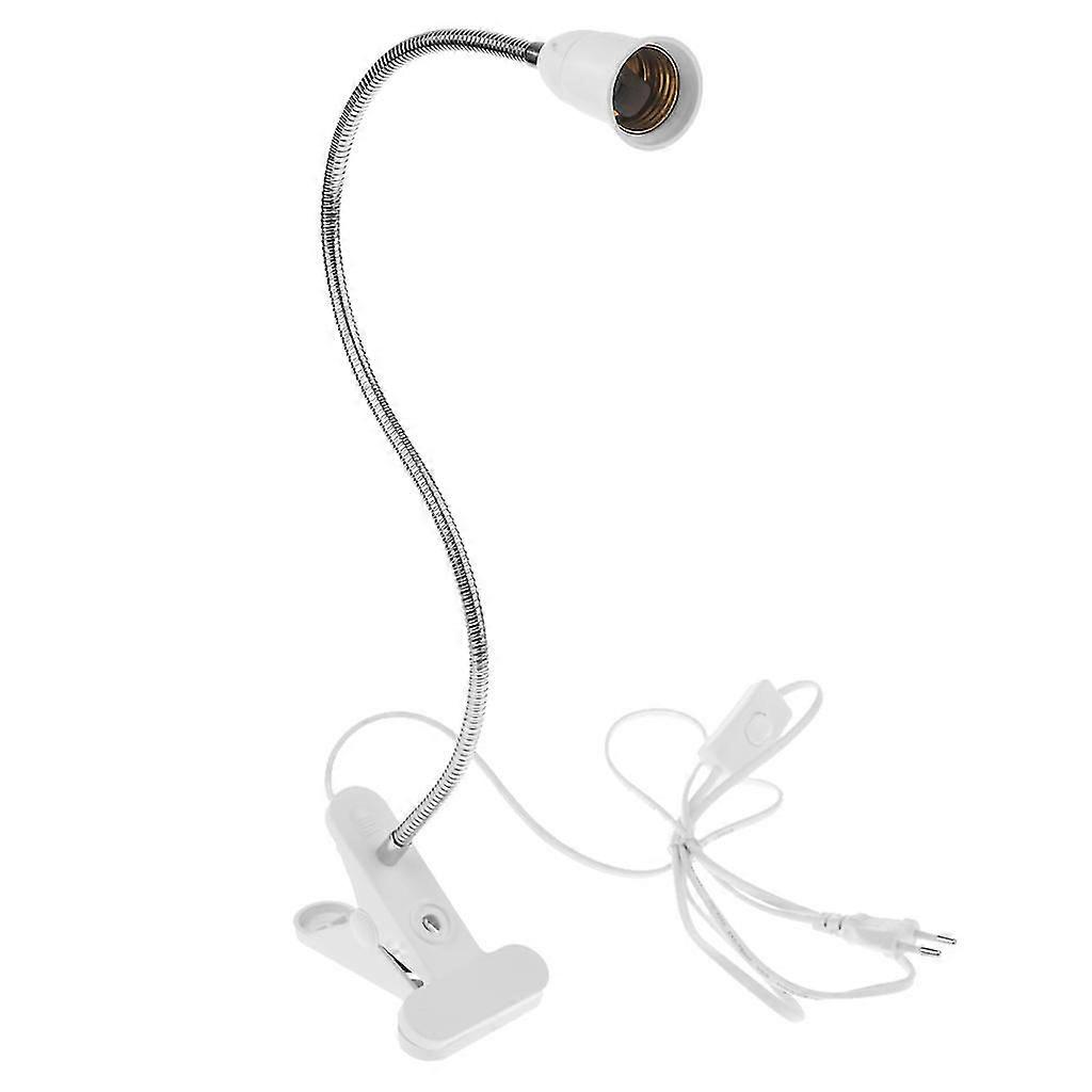 E27 Flexiable Light Holder Socket Simple Switch Design Clip Lamp EU Plug