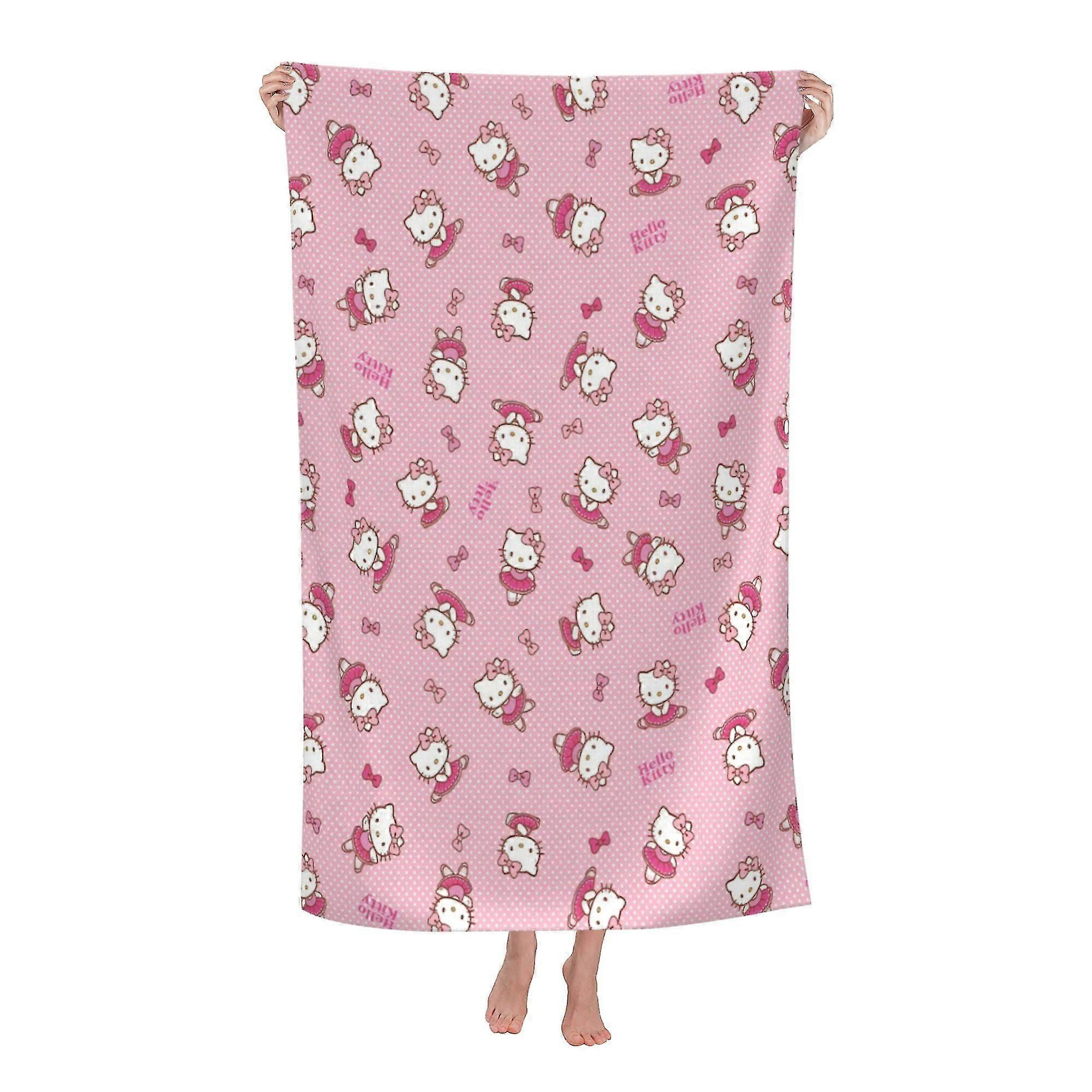 منشفة شاطئ هالو كيتي ، منشفة حمام كبيرة من الألياف الدقيقة