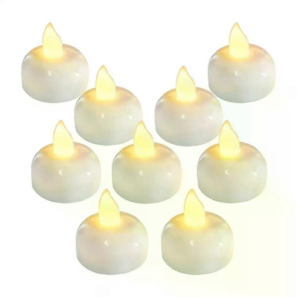 1~10PCS Pack Of 6 Flickering Flameless Waterproof Candles Lamp Floating On Water Led Plastic Battery Operated Tea Lights For