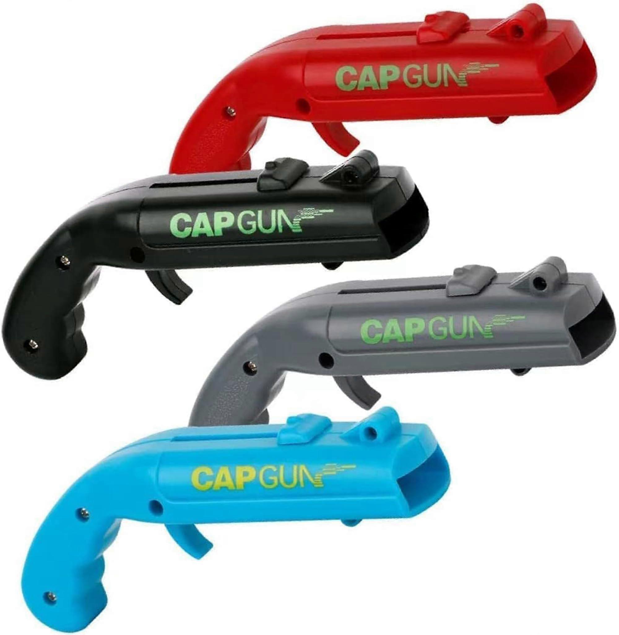 Cap Gun Bottle Opener Set of 4, Creative Shooter Beverage Opener for Family Parties, BBQs, and Bars